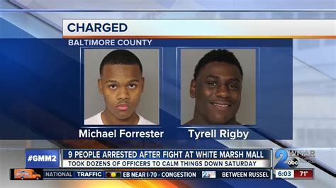 fight at white marsh mall|7 arrested after disturbances outside White Marsh Mall, The.